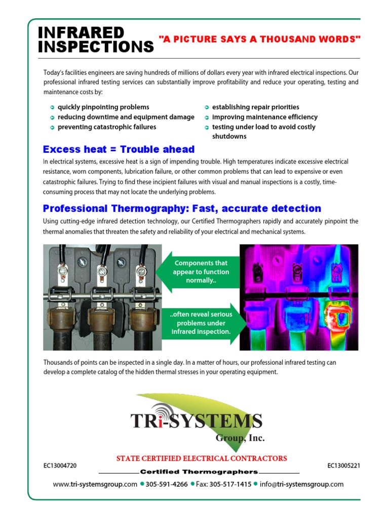 Infrared Electrical Inspections Benefits | PDF | Thermography | Infrared