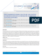 Procedimiento para calcular costos de producción agropecuaria