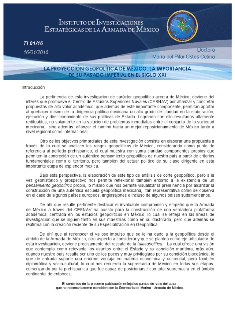 Geopolítica de México en el Siglo XXI | PDF | Estado (política ...