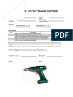 Check - List de Taladro Eléctrico