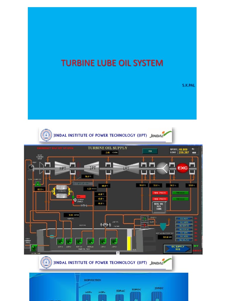 Turbine Lube Oil and Barring Gear System | PDF | Turbine | Bearing ...
