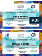 Certificate With Honors