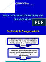 Manejo y Eliminación de Desechos de Laboratorio