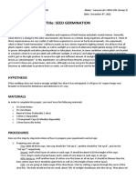 Seed Germination Experiment Report | PDF | Seedling | Seed