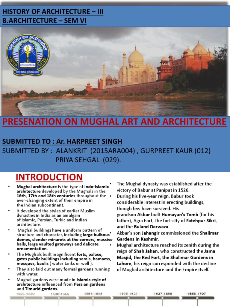Mughal Art and Architecture | PDF | Architectural Design | Architecture