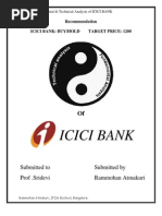 Download Report on Fundamental and Technical Analysis of ICICI BANK SHARE by Ram Mohan Atmakuri SN39685172 doc pdf