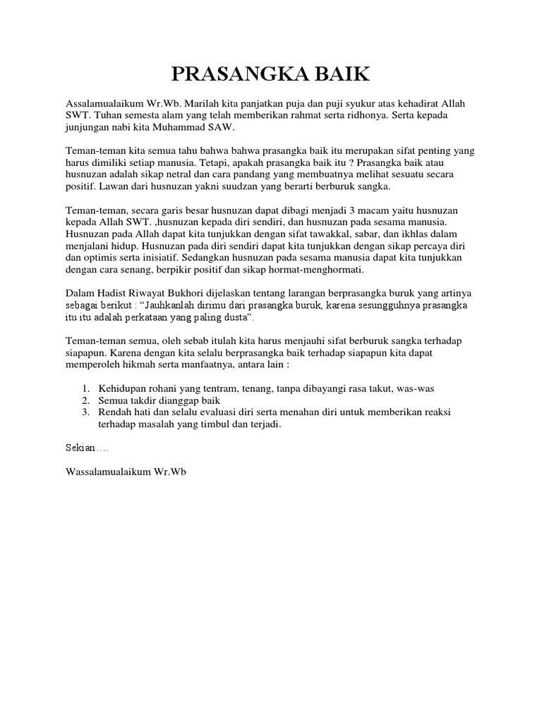 Prasangka Baik Docx
