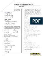 Very Similar Practice Paper For NEET - Solution - 3 Sets Combined PDF