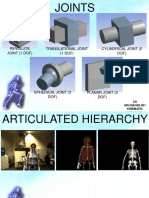 Joints: Revolute Joint (1 Dof) Translational Joint (1 DOF) Cylindrical Joint (2 Dof)