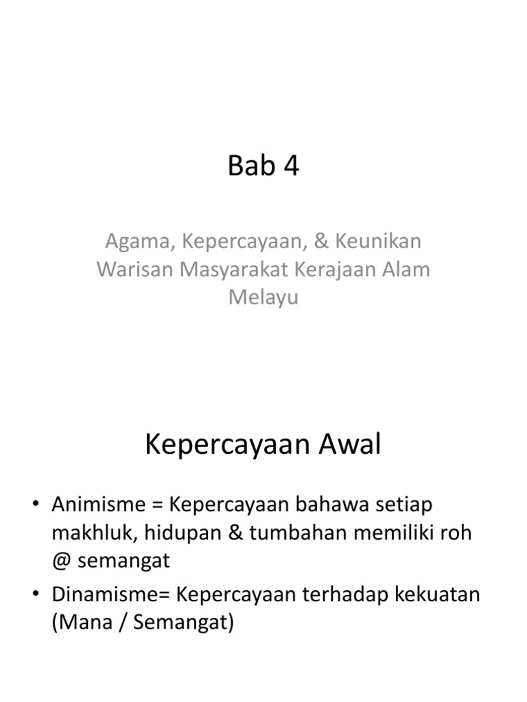 Sejarah Tingkatan 2 Bab 4 Nota