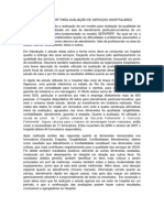 Um Modelo Servperf para Avaliação de Serviços Hospitalares