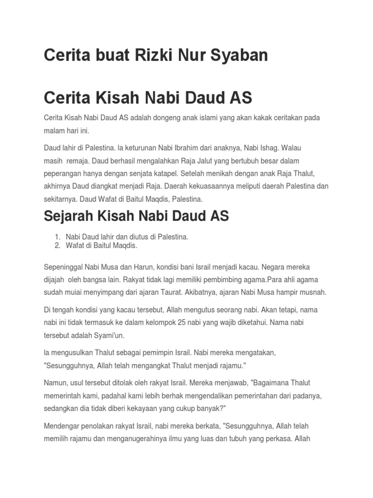 Cerita Nabi Nuh As Pdf