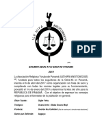 Letra 2019 Asociación Religiosa Yoruba de Panama "Ile Nifa Awotuwoosi"