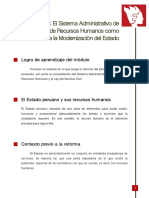 Modulo 1 El Sistema Administrativo de RRHH Como Parte de La Modernizacion Del Estado PDF