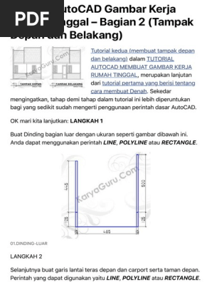 810 Gambar Rumah Tampak Depan Autocad Gratis