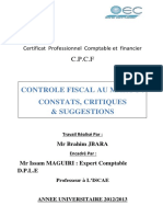 Mémoire ISCAE - Le Control Fiscal Au Maroc PDF
