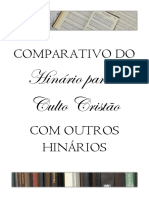 Comparativo do Hinário para o Culto Cristão com outros hinários