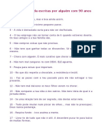 45 Lições de Vida Escritas Por Alguém Com 90 Anos