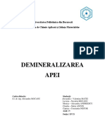 2 Demineralizarea Apei