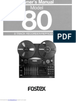 Fostex Model 80 Manual