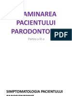 13.examinarea Pacientului Parodontopat Partea3 Simptomatologie