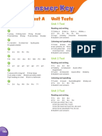 Tests Answer Key: Placement Test A Unit Tests