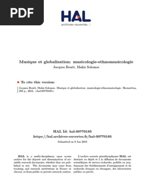 Musique Et Globalisation Musicologie Ethnomusicologie Jacques Bouet Makis Solomos Monde Occidental Mondialisation