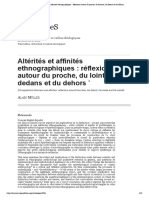 Altérités Et Affinités Ethnographiques : Réflexions Autour Du Proche, Du Lointain, Du Dedans Et Du Dehors - Alain Müller PDF