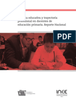 INEE Práctica Educativa y Trayectoria Profesional en Docentes de Educación Primaria. México 2018
