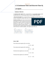 Class 2 (Continuous-Time and Discrete-Time Sig: Types of Signals