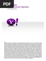 Download Yahoo Q3 2010 Earnings Presentation by Kara Swisher SN39688536 doc pdf