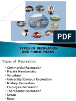 Types of Recreation and Public Parks