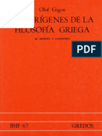 Gigon Olof, Los Orígenes de La Filosofía Griega PDF