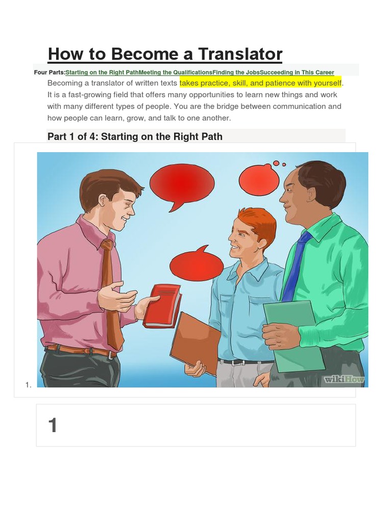 Steps to Becoming a Translator | PDF | Language Interpretation ...