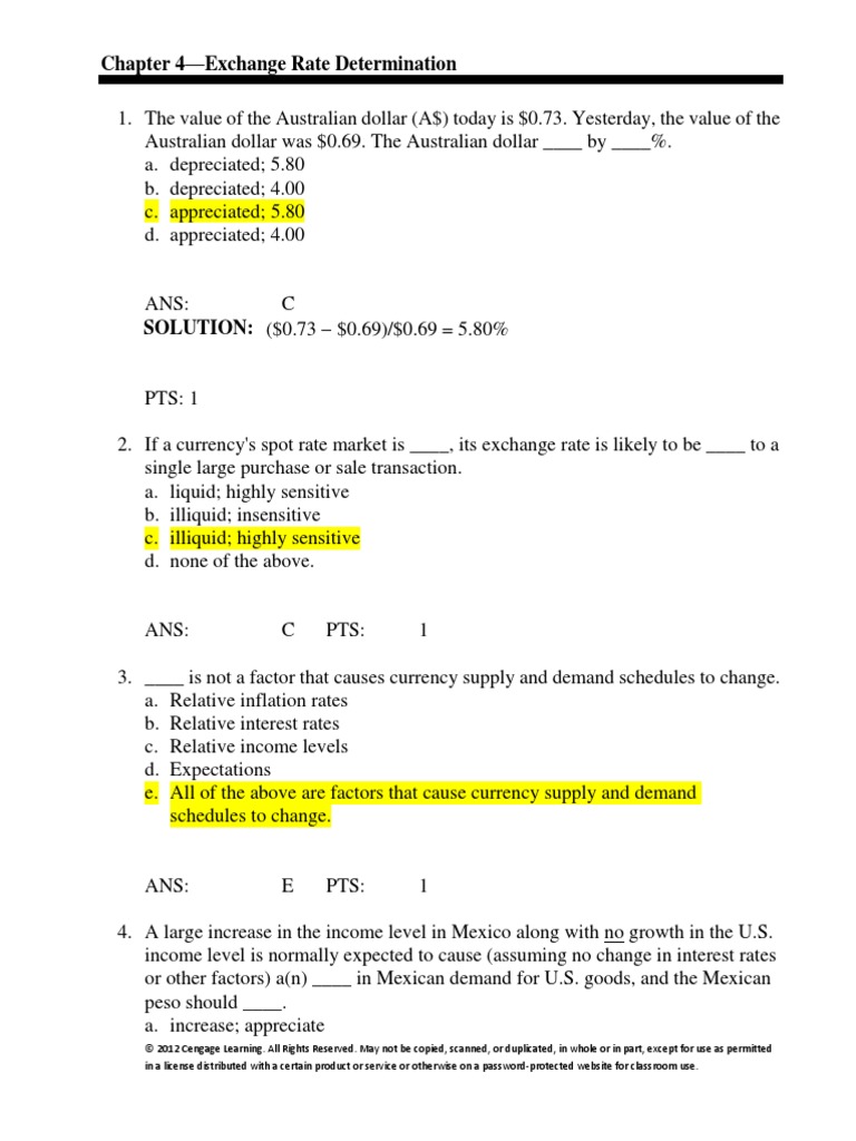 Chapter 4-Exchange Rate Determination | PDF | Exchange Rate | Inflation