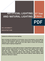 Artificial Lighting and Natural Lighting: 3 Year B.Arch