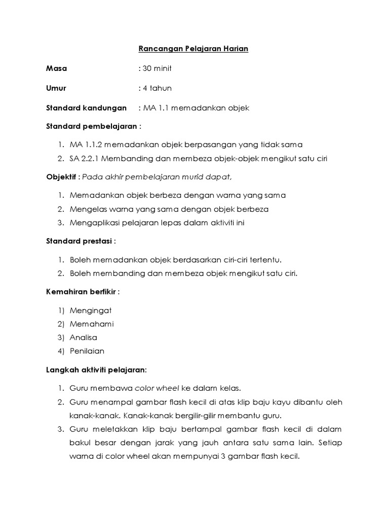Ma 1 1 3 Memadankan Dua Kumpulan Objek Docx Masa 25 Minit Standard Kandungan Ma 1 1 Memadankan Objek Standard Pembelajaran Ma 1 1 3 Memadankan Dua Course Hero