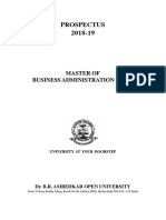 Prospectus: Master of Business Administration (Mba)