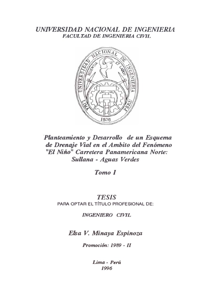 Tesis Hidraulica En Carreteras Pdf