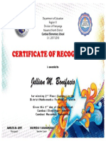 Cert. Excemplary Award