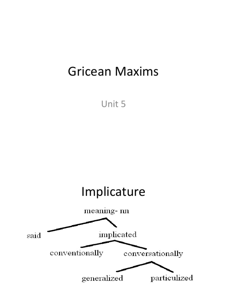 5 Gricean Maxims | Download Free PDF | Semiotics | Linguistics