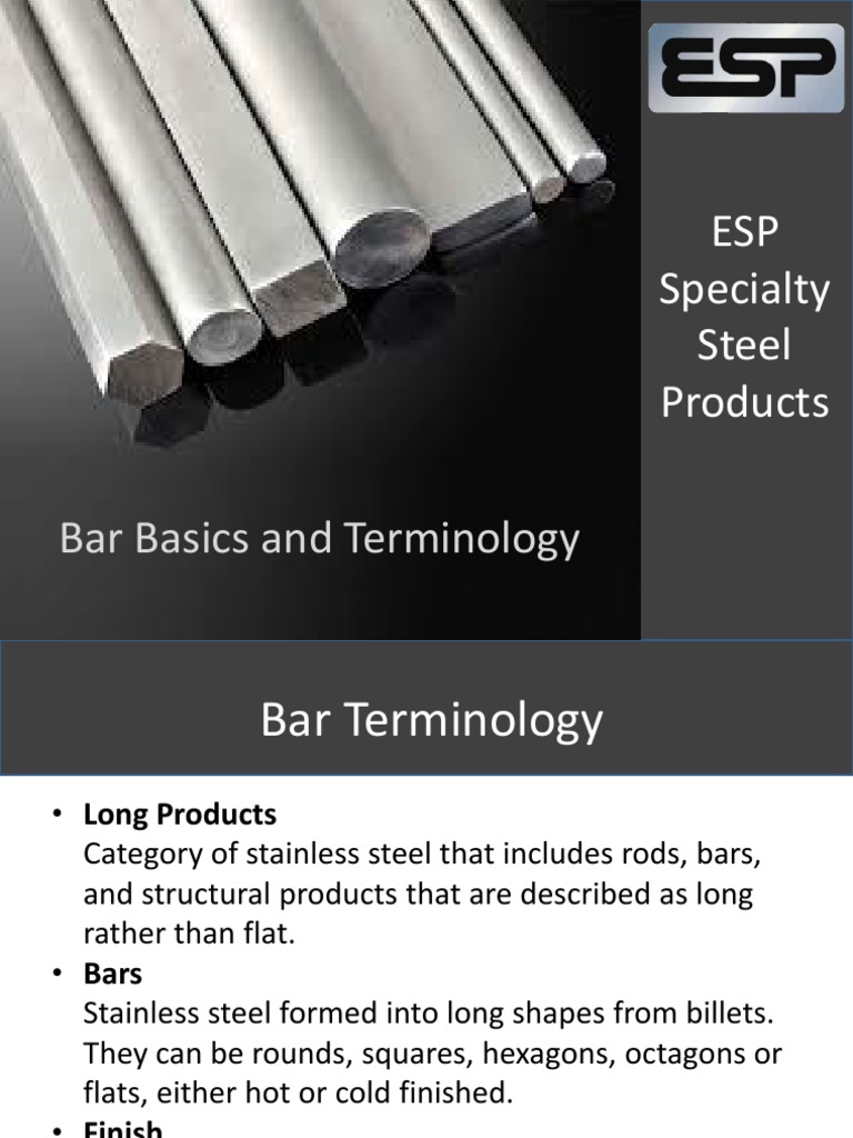 Bar Basics and Terminology PDF Rolling (Metalworking)