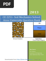 CE 2251-Soil Mechanics Solved Anna University Question Bank