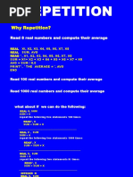 Why Repetition?: Read 8 Real Numbers and Compute Their Average