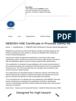 NEBOSH HSE Certificate in Process Safety Management - NEBOSH