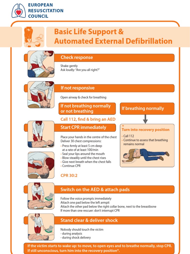 European Resuscitation Council Algorithm Posters PDF Cardiopulmonary Resuscitation Cardiac