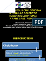 Spontaneous Chylothorax in Nodular Sclerotic