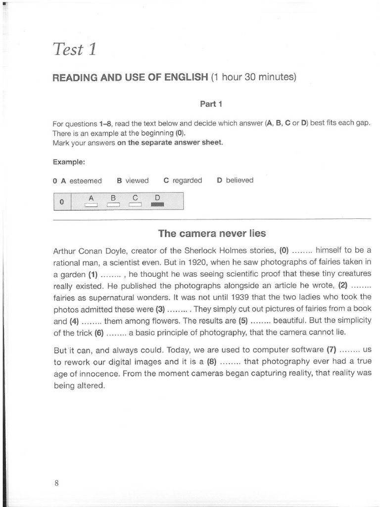 Muestra Cambridge Advanced 1 | PDF