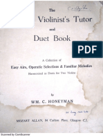 The Young Violinist S Tutor and Duet Book by W C Honeyman PDF