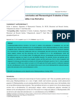 Design Synthesis Characterisation and Pharmacological Evaluation of Some Novel Substituted Pyrimidine 2one Derivatives